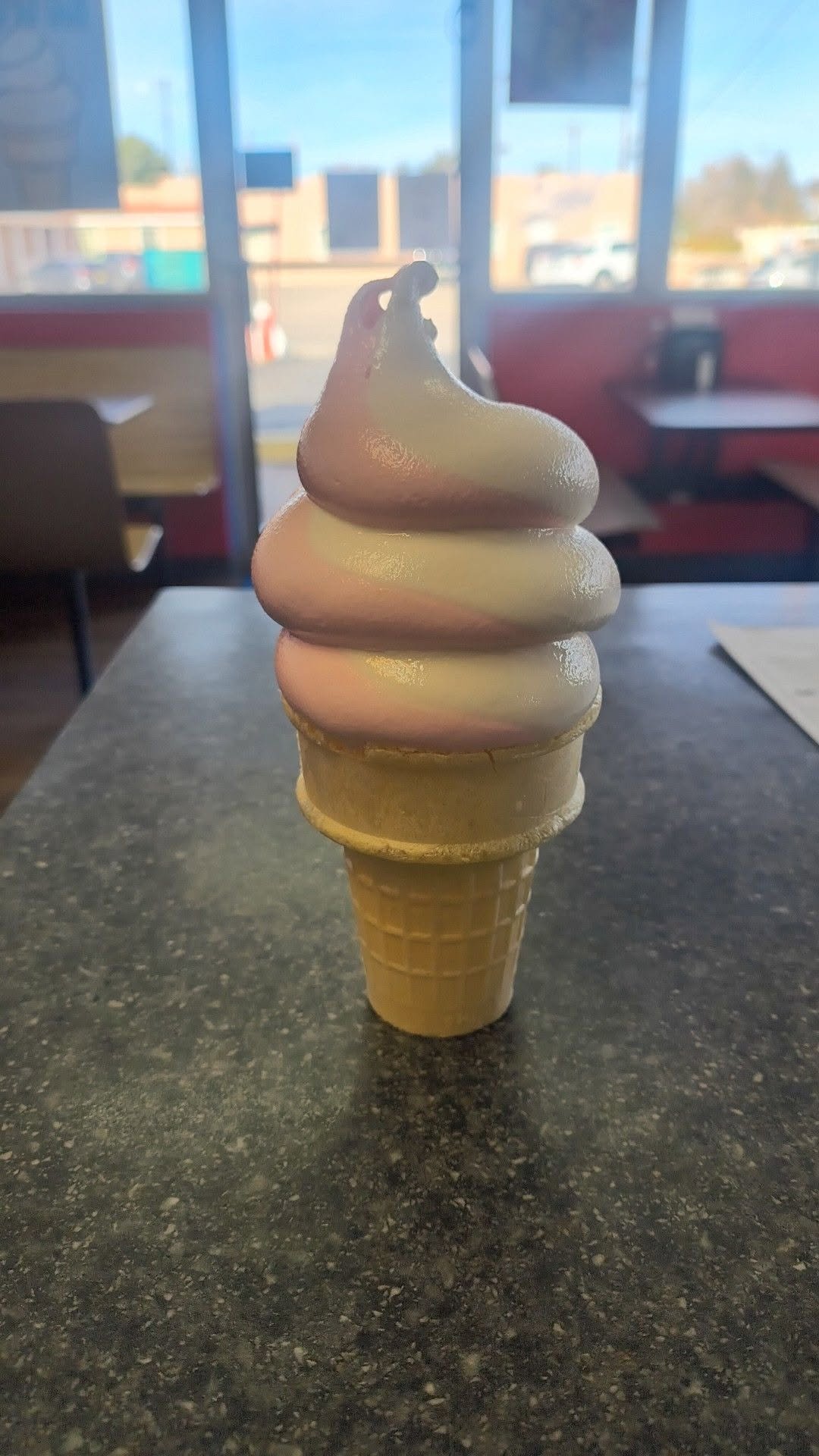 Soft serve ice cream cone